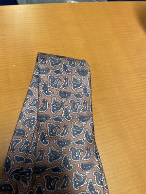 Vintage YSL Yves Saint Laurent Paris Cravates Silk Tie Mauve Blue