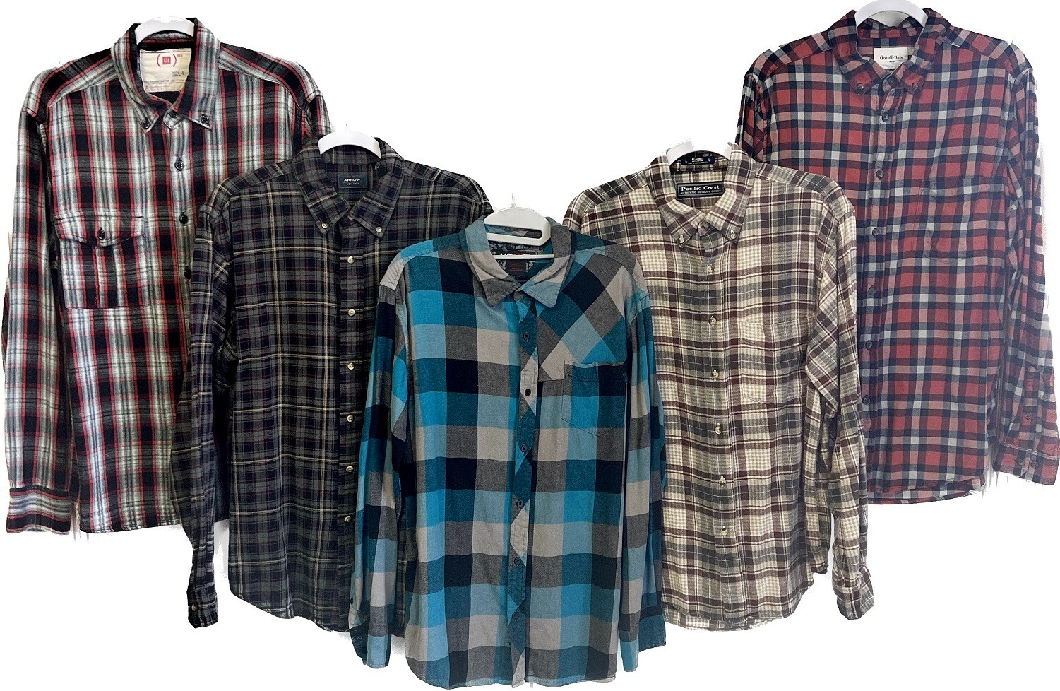 Men's Large Red Flannel Shirt by Goodfellow GAP Hawk Arrow USA Pacific Crest-image