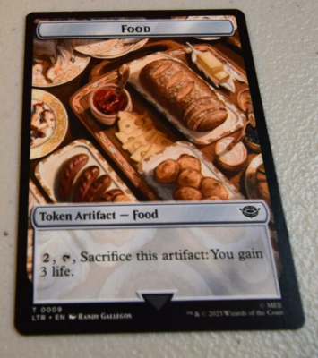best food token cards mtg Lord of the Rings Human Soldier / 0001/0009 Creature T Rules Text: Food, 200 cards