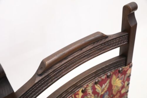 6 Old Charm Dining Chairs Tudor Brown Studded Upholstery FREE UK Delivery - Picture 14 of 19