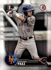 Michael Paez 2016 Bowman Draft #BD-115 New York Mets