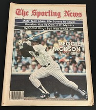 1980 Sporting News NEW YORK Yankees REGGIE JACKSON No Label Mr October OAKLAND