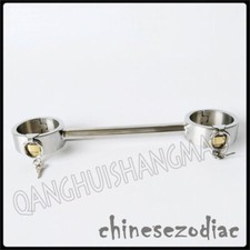 Stainless Steel Spreader Bar Slave with Handcuffs for Couples Restraints