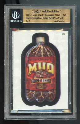 2006 Topps Wacky Packages ANS4 #25 Mud Root Beer Color Key Proof 1