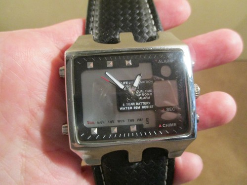 Men's Ohsen Stainless Steel Water Resistant Digital Watch | eBay