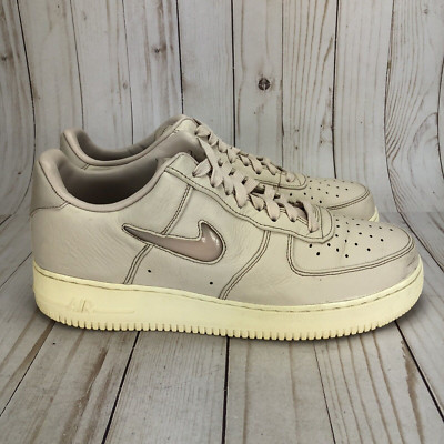 Nike Air Force 1 Shoes Sneakers PRM Jewel Silt Red Sail White Leather Mens Sz 10