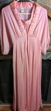 Vintage Movie Star Medium Double Layer Pink Robe  Matching Nightgown