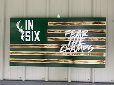 Milwaukee Bucks Championship Wooden Flag