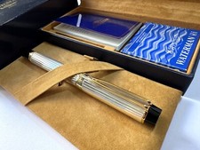 WATERMAN LE MAN 100 ARGENTO 925, NIB IDEAL GOLD 18KT 750 SIZE M, MADE IN FRANCE