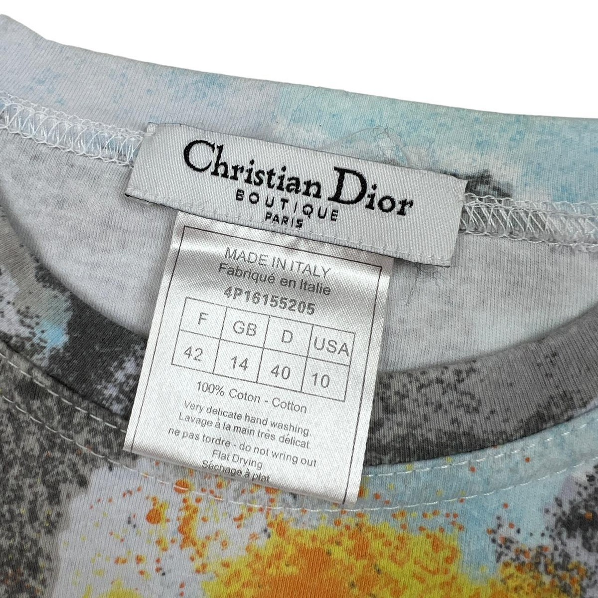Christian Dior Boutique プリントTシャツGalliano Christian Dior by John Galliano S/S 2004 'Dior Kaos' Graffiti T