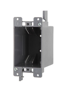 Old Work 1 Gang Receptacle Switch / Outlet Electrical Wiring Junction Box