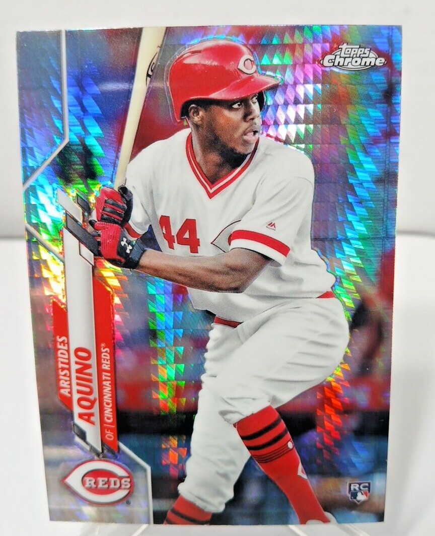 2020 Topps Chrome Aristides Aquino Prism Refractor #111 Cincinnati Reds