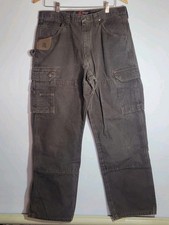 Wrangler Riggs Pants 35x32 Brown Ripstop Cargo Pants