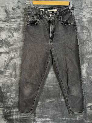 Levis High Loose Taper Jeans schwarz W23 x L27 Premium Denim