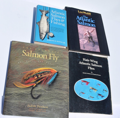 4-Books On Atlantic Salmon Fly-fishing Fly Tying-Wulff-Bates-Dunham-Fulsher-Krom