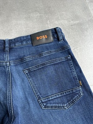 100%ORIG HUGO BOSS JEANS GR. W31 L30 BLAU SUPER STRETC DELAWARE SLIM FIT LOGO