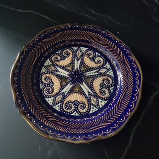 Superbe assiette HB quimper f.176 D708 PH décors à l'or bon état