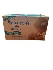 Vintage 1979 Johnson Johnson Box Of Newborn Baby Diapers 24 Count New