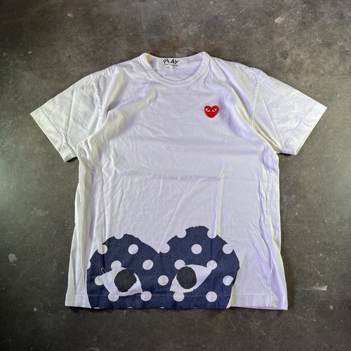 Play Comme Des Garcons Single Stitch, Polkadot Heart, No Flaws, Designer Shirt