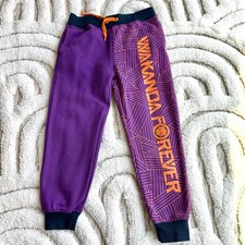 Boys Wakanda Forever Black Panther Sweatpants Size XSmall