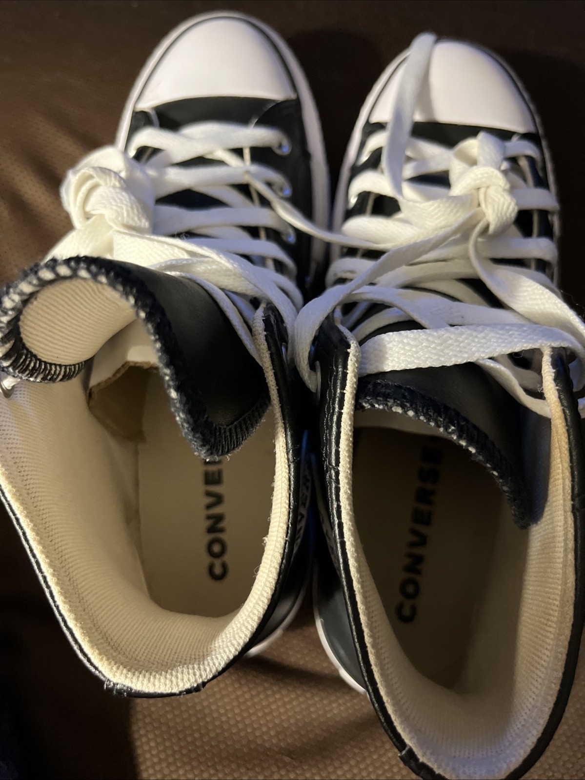 Sz 8W Converse Women'sChuck Taylor All Star Lift 561675C BLACK/WHITE Sneakers thumbnail 6