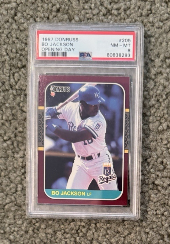 1987 Donruss Opening Day ~ Bo Jackson RC #205 ~ PSA 8 NM-MT
