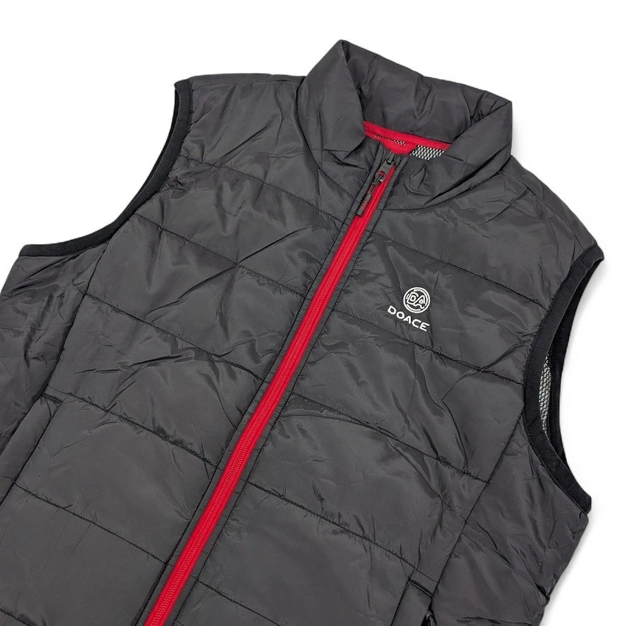 Doace Wear Heated Puffer Vest Mens Large Black Quilted Outdoors No Battery