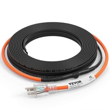 VEVOR 60 ft. Pipe Heat Cable 5W/ft. Self-Regulating IP68 110V w/ Thermostat
