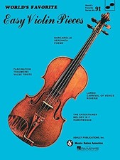 EASY VIOLIN PIECES: WORLD'S FAVORITE SERIES 91 By Hal Leonard Corp. Excellent 
