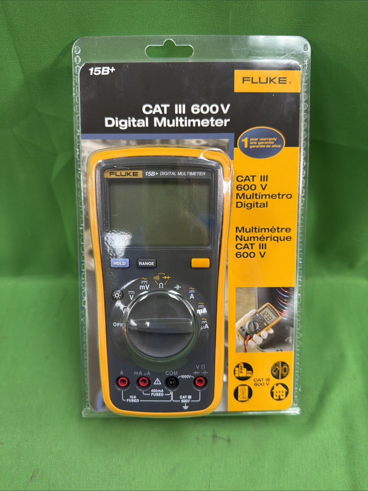 Fluke 15B+ 6013304 600V Digital Multimeter New (D1)