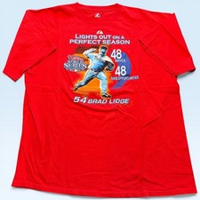 Philadelphia Phillies Shirt Mens 2XL Red MLB Baseball Brad Lidge Lights Out