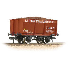 Bachmann 37-402 16T Steel Slope-Sided Mineral Wagon Stewart & Lloyds Red  00 Gau