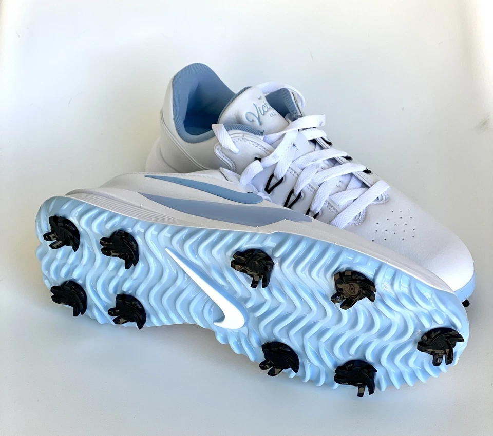 Mens Victory Pro 4 Scotty Scheffler Nike Golf Shoe - White/Blue Size 8 - Image 2 of 4