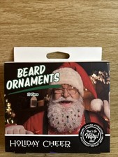 Sealed Package 12 Pack Beard Ornaments by Nifty Christmas Holiday Cheer Clip On