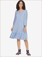"Kleid Blau 36 Damen Linea Tesini Volant \"Hellblau\" Uvp: 69,99€ 1.3283"