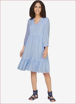 Kleid blau 36 Damen Linea Tesini Volant ''hellblau'' UVP: 69,99  1.3283