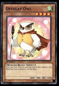 Overlay Owl GAOV-EN003 Common Unlimited Edition Yu-Gi-Oh! Galactic Overlord