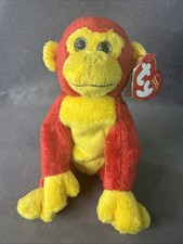 NEW TY Beanie Baby - CHOPSTIX the Monkey 6 inch Stuffed Animal Toy