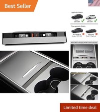 Compact USB Hub for Tesla Model Y 2021-2024  Model 3 with Retractable Cables