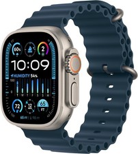 Apple Watch Ultra 2 49mm Titanium Case Blue Ocean GPS  Cell One Size RE-NEWED 
