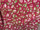 Lark Lane Cropped Denim Jacket Womens Size 12P Pink Green Print Silver Buttons — photo 7