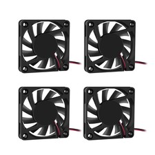 60x60x10mm 12V 2Pin DC Brushless Cooling Replacement Ball Bearing Fan 4pcs