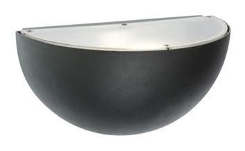 Applique Esterno Sovil Umbe 490/16 Grigio Quarto di Sfera E27 IP44