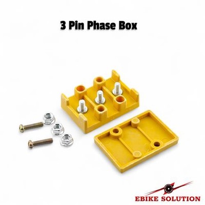 EBike 3 Pin Phasenbox Nabe Motor Kabel Stecker Block Drähte Hochstrom 2000W