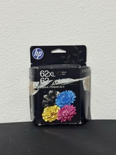 New Hp 62XL and 62 Tri Color Printer Ink Cartridges BRAND NEW EXP Feb 2028