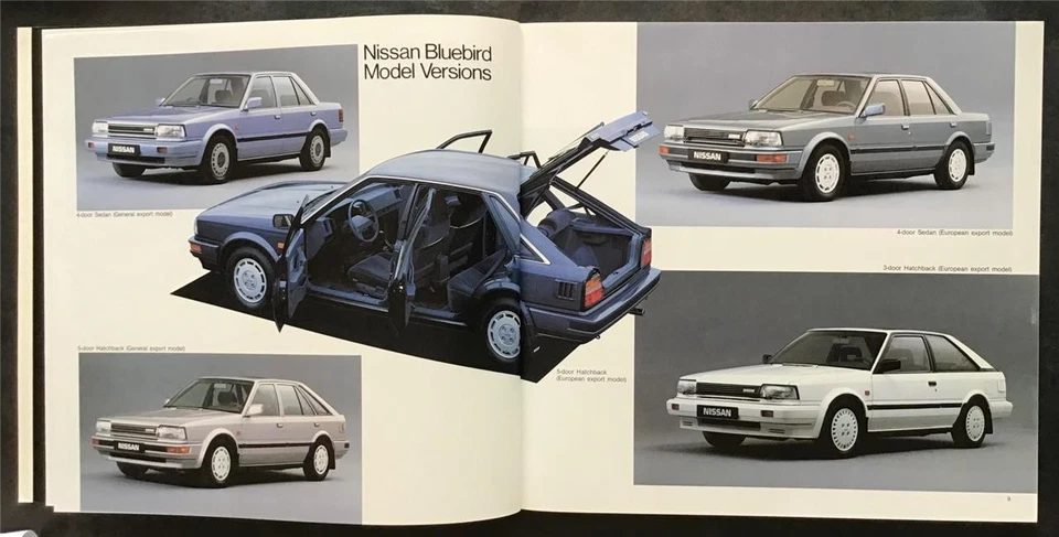 NISSAN BLUEBIRD RANGE LF Car Sales Brochure 1980s - Image 4 of 4