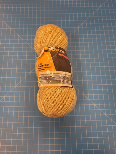 Workzone 3 PC Twine Set 131 ft Sisal Ball Natural Jute Rope Crafting Gardening