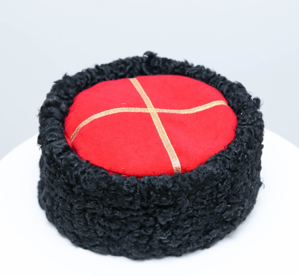 S さん オーダー WWI Red Top Papakha Imperial Russia Military Hat karakul 1881-1907