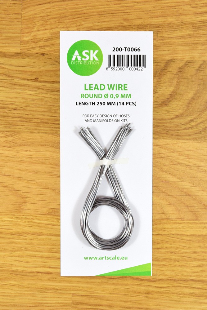 Art Scale 200-T0066 Lead Wire - Round ~ 0.9 mm x 250 mm (14 pcs)