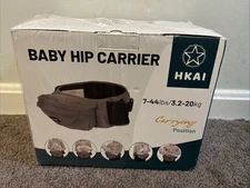 HKAI JP0981 5-IN-1 Baby Hip Seat Carrier w/Large Capacity Pocket Grey New Sealed